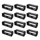 QAQHZW 12 Stück Silikon Uhrenarmband Schlaufe 22mm Gummi Unisex Uhrenarmband Schlaufe Schwarz Ersatz Uhrenband Schlaufe Halter Silikon zum Innendurchmesser 22mm Uhrenarmb
