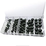 Set: 100 Premium Gummiperlen Sortiert Rubber Beads 4, 5, 6, 7, 8mm + gratis Petri Heil! Aufkleb