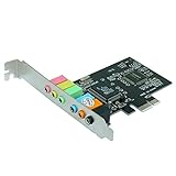 YXZQ Computer-Add-On-Karte PCI Express x1 PCI-E 7.1 Spdif Kanäle Via-Chipsatz Audio Digital Sound-Karte Computerhardware-Zubehör (Color : Black)