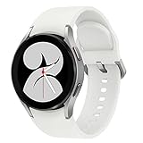Samsung Galaxy Watch4, Runde Bluetooth Smartwatch, Wear OS, Fitnessuhr, Fitness-Tracker, 44 mm, Silver (Deutche Version)