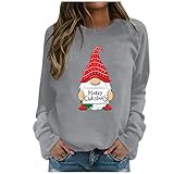 Weihnachten Herbst Damen Kleidung Lange Pullover langes Sportshirt Damen Damen Shirt Langarm v-Ausschnitt Batik Pullover Damen Bluse rosa Damen Pullover Glitzer Damen Jumper Damen Taschen für F