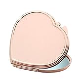 Tragbare Geldbörse Spiegel Rose Golden Make-up Kompaktspiegel Faltendes Herz Shapd Taschenspieg
