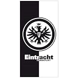 Eintracht Frankfurt Duschtuch schwarz/weiß 70x140