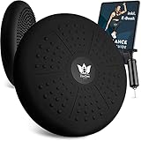 ZenBalance Plus Balancekissen, orthopädisches Sitzkissen, Luftkissen für aufrechte Haltung, Reha-Sport, Balancetraining & Krafttraining, inkl. Pumpe, E-Book & Workout-Guide, 33 cm (Schwarz)