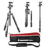 Manfrotto Befree 2N1 Alu Reisestativ (mit Klemmverschluss und integriertem Einbeinstativ inkl. Tasche für DSLR, CSC und Spiegellose Kameras, Traglast 9kg, Packmaß: 40cm, Gewicht: 1,66kg)
