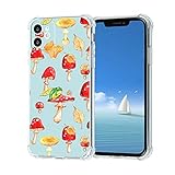 Schutzhülle für iPhone 11, Pilzmotiv, rote Pilze, wilde Cottagecore, ästhetischer Frosch, niedlich, für iPhone 11, für Frauen und Mädchen, mit Shrooms-Design, schmal, weich, TPU, einzigartig, trendig
