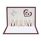 OMIDM Geschenkkarten Festival Segen Grußkarte 3D handgemachtes einfache Herz Show Liebe Mama Papier Grußkarten Postkarte Erntedankfest Muttertag Oma Gift 10 stücke Grußk