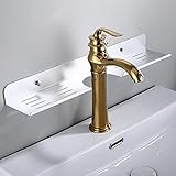 Celbon 50 cm Badezimmer-Regal Edelstahl Vermeiden Sie den Wasserhahn für Badezimmer WC mit Selbstklebendem Stanzer Zwei I