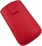 Handyschale24 Slim Case für Alcatel Pixi 4 (4034D) (4,0') Handytasche Rot Schutzhülle Tasche Cover E