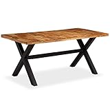 Atlojoys Esstisch, Küchentisch, Computertisch, Bürotisch, Esszimmertisch, für Wohnzimmer, Esszimmer, Akazien- und Mangoholz Massiv 180 x 90 x 76