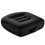 Sitzerhöhung Auto, Stuhlkissen 40x40, Extra Dicke Sitzauflage Auto, Erweitern Sie Effektiv Die Sicht Beim Fahren, auch für Esstisch Stühle/Bürostuhl/Rollstuhl/Gartenstühle/Sofa Schw