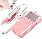 HHORB Elektrische Nagelfeile Bohrmaschine, USB Wiederaufladbares Maniküre Pediküre Set, 36000 U/min Für Acrylgel Naturnägel, Nail Art Polierer Geräuscharm, Vibrationsarm, Niedrige H