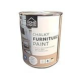 HOME VISION Chalky Furniture Paint 0,75l, Steingrau - kreidig extra matter Möbellack auf Wasserbasis, Kinderspielzeug geeig