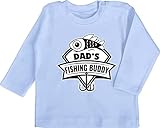 Sport Baby - Dad's Fishing Buddy - 3/6 Monate - Babyblau - Dad's Fishing Buddy - BZ11 - Baby T-Shirt Lang