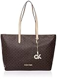 Calvin Klein Shopper Tasche 48,5 cm , Einheitsgröße , Brown Mono Mix