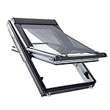 Roto DE xx M Original Außenrollo Screen (ZAR) Dachfenster R4/R7, Breite 07 (74cm), schw