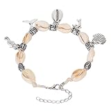 Muschelfuß-Armband, ethnischer Stil Extender-Schlaufen Robuste Legierung Einstellbare Größe Schönes Muschel-Fußkettchen-Armband für den täglichen Gebrauch auf R