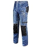 LAHTI PRO Arbeitshose L40510 Slim FIT Jeanshose Sicherheitshose Schutzhose Jeans Herrenhose Hose Bundhose Berufshose Herren (L)