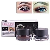 Chunyang Fräulein Rose 2 Teile/Satz Braun/Schwarz Eyeliner Gel Creme Dalling Make Eyeliner Creme Eyeliner Gel UP wasserdichte schwindelhafte Gel Ey