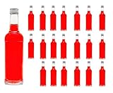 slkfactory casavetro 20 Leere Glasflaschen 100 ml DOR-SCH kleine Flasche Schnapsflaschen Likörflasche Essigflaschen Ölflaschen mit Schraub-Verschluss 0,1 Liter zum selbst befü