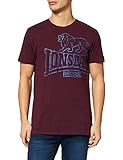 Lonsdale London Herren LANGSETT Regular Fit T-Shirt, Vintage Oxblood, XXL