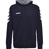 Hummel Unisex Kinder Hmlgo Kids Cotton Zip Hoodie Kapuzenjacke, Blau (Marine), 152