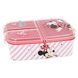 Stor Minnie Mouse - Disney | Brotdose mit 3 Fächern für Kinder - Kids Sandwich Box - Lunchbox - Brotbox B