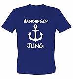 Hamburg T-Shirt Motiv Hamburger JUNG, dunkelblau, XL