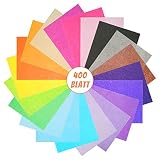 VGOODALL Seidenpapier, 400 Blatt A4, Bunt 20 Farben, 16 g/qm Bastelpapier zum Kreieren von Pompoms, Papierblumen für Hochzeit, Geburstag, Weinachtensgechenk, DIY Dek