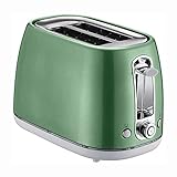 DHZYY Toaster, multifunktionale Edelstahl-Hausfrühstücksmaschine 2 Scheibe, 6 Geschmacksstufen einstellbar, mit Wiedererweihr/Abtau- / Abbrechen-Funktion, 750W, mit Grill, Brotzang