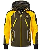 Rock Creek Herren Softshell Jacke Outdoor Jacke Windbreaker Übergangsjacke Anorak Kapuze Regenjacke Winterjacke Herrenjacke Jacket H-230 Dunkelgrün S