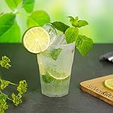 25x Cocktail Becher 200 ml transparent - 6-eckige Kunststoff Trinkgläser stabile Cocktailgläser Longdrinkgläser Schnapsgläser Geburtstag Gartenparty Catering