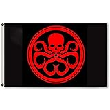 Astany Hail Hydra Marvel Shield Avengers Capt. Amerika-Flagge, 91 x 152 cm, Schw