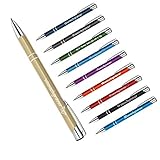 polar-effekt 1 Metall Oleg Kugelschreiber mit Gravur des Namens - Personalisierte Geschenkidee Mitbringsel - blau schreibend - Farbe G