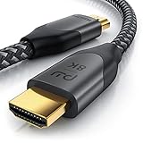 CSL - 8k HDMI Kabel 2.1 1,5m Meter - 8K @ 120Hz 4K @ 240Hz mit DSC - HDMI 2.1 2.0a 2.0b - 3D - Highspeed Ethernet - HDTV - UHD II - Dynamic HDR-10+ - eARC - Variable Refresh Rate VRR - Dolby V