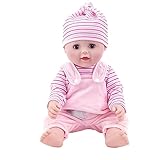 TTWLJJ Simulation Baby Reborn Baby Doll mit Schlafaugen Vinyl wasserdichte Realistische ​Weiche Puppe 17 Zoll / 43 cm für Kinder Kleinkind eburtstagsgeschenk