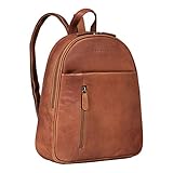 STILORD 'Hailey' Tagesrucksack Damen Leder Rucksack Klein Vintage Daypack Frauen Rucksackhandytasche Cityrucksack für Ausgehen Shopping S Echtleder, Farbe:Arona - b