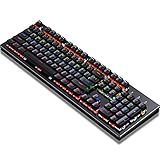 Tastatur Maus Set, Gaming-Tastatur Drahtgebundener RGB-led-hintergrundbeleuchtung, 104 Tasten/Wasserbeständig/Ergonomischdesign/Vollgröße Mechanische Tastatur Für Pc, Mac, Ps4 Gam(Color:Schwarz)