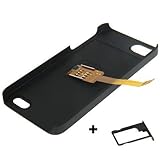 Shangya Telefonkasten for iPhone 5s, 3 in 1 (Kiwibird Q-SIM-Doppel-SIM-Karten-Multi-SIM-Karte + Formative Case + Tray-Halter)