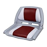 Bootsstuhl/Steuerstuhl - klappbar und gepolstert [rot-weiß]