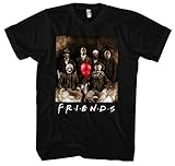 Friends Horror Männer Herren T-Shirt | Horror Halloween Nightmare Freddy Michael Myers Jason Clown (M)