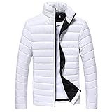 Seringlings Übergangsjacke Herren Herbst Winter Leicht Männer Steppjacke Reißverschluss Stehkragen Atmungsaktiv Winddicht Outdoor Funktionelle Windjacke Wintermantel Stepp
