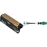 Wera 05057431001 Sortiment, Bit-Check Diamond 1, 30-teilig, Stück & 05028160001 392 Bit-Handhalter mit flexiblem Schaft, 1/4 Zoll x 177