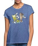 Spreadshirt Janosch Tiger, Bär und Tigerente Machen Musik Frauen Oversize T-Shirt, M, D