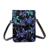 Kleine Umhängetasche, Handytasche, Geldbörse, Wasserfarben, Kräuterpflanze, niedliche Handtasche mit Kartenhalter, Aquarell-Kräuterpflanze, Einheitsgröß