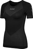 hummel Damen First Seamless Jersey S/S Trikot, Schwarz, XS-S EU