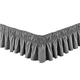 Bett Blatt 140x190/180x200/200x200 Staubdicht Bettrock Bettrock mit Rüschen Elastische Bett Wrap Ruffle Bett Rock Bettröcke Bettvolant Staub-Rüschen Bett-Rock (Color : D, Size : 200CMX200CM+38CM)