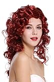 WIG ME UP - 0051-ZA14/ZA12 Perücke Damen Karneval Halloween super voluminöse Locken Lockenpracht Mähne Rot gesträhnt lang Femme F