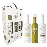 OLIMEDI | Natives Olivenöl Extra Geschenkset | 3 Sorten Set: Bio, Arbequina & Serrana (3 x 500 ml) | 100% Natürliches Olivenöl aus Sp