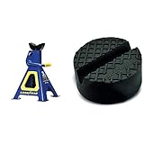 Goodyear 75519 Premium Unterstellbock 3 Tonnen & Cartrend 10282 Universelle Gummiauflage für Wagenheber und Hebebü